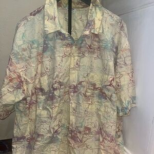 Rum Reggae Western button up shirt sz 2XL XXL 2x vintage